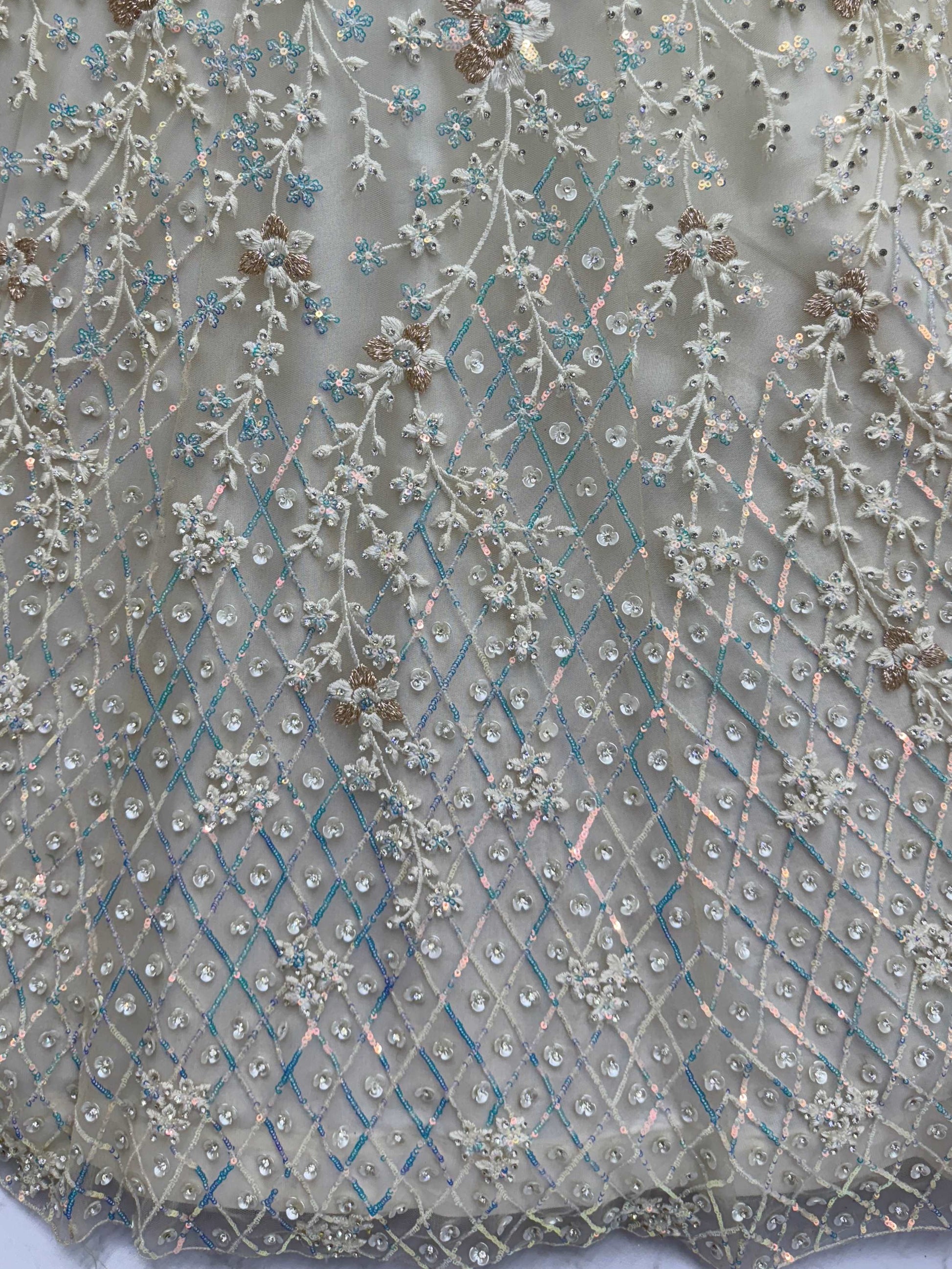 Amazing White Zari Embroidered Engagement Wear Lehenga Choli