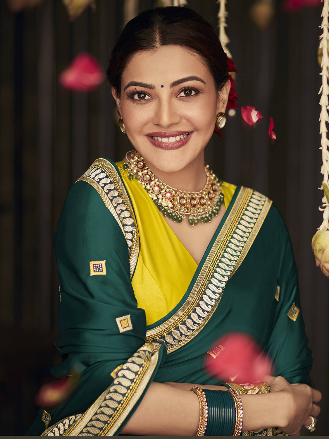 Glorious Green Silk Zari Work Mehendi Wear Saree With Blouse