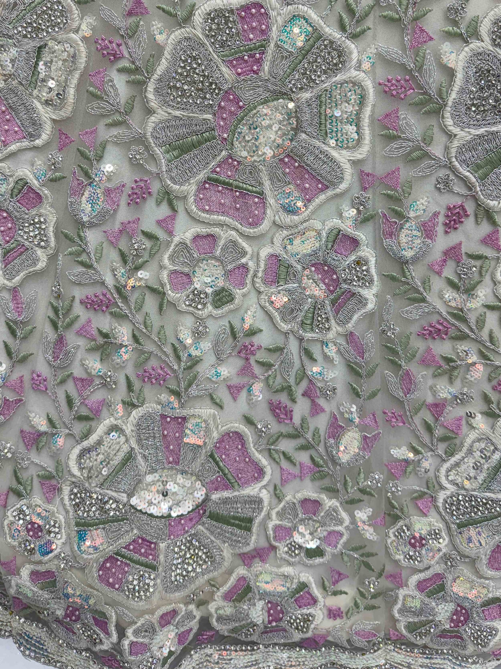 Gorgeous White Net Multi-Thread Work Function Wear Lehenga Choli