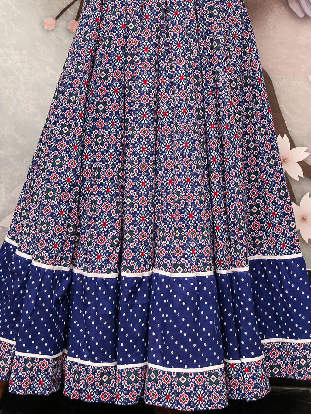 Graceful Blue Crepe Digital Printed Casual Wear Anarkali Gown