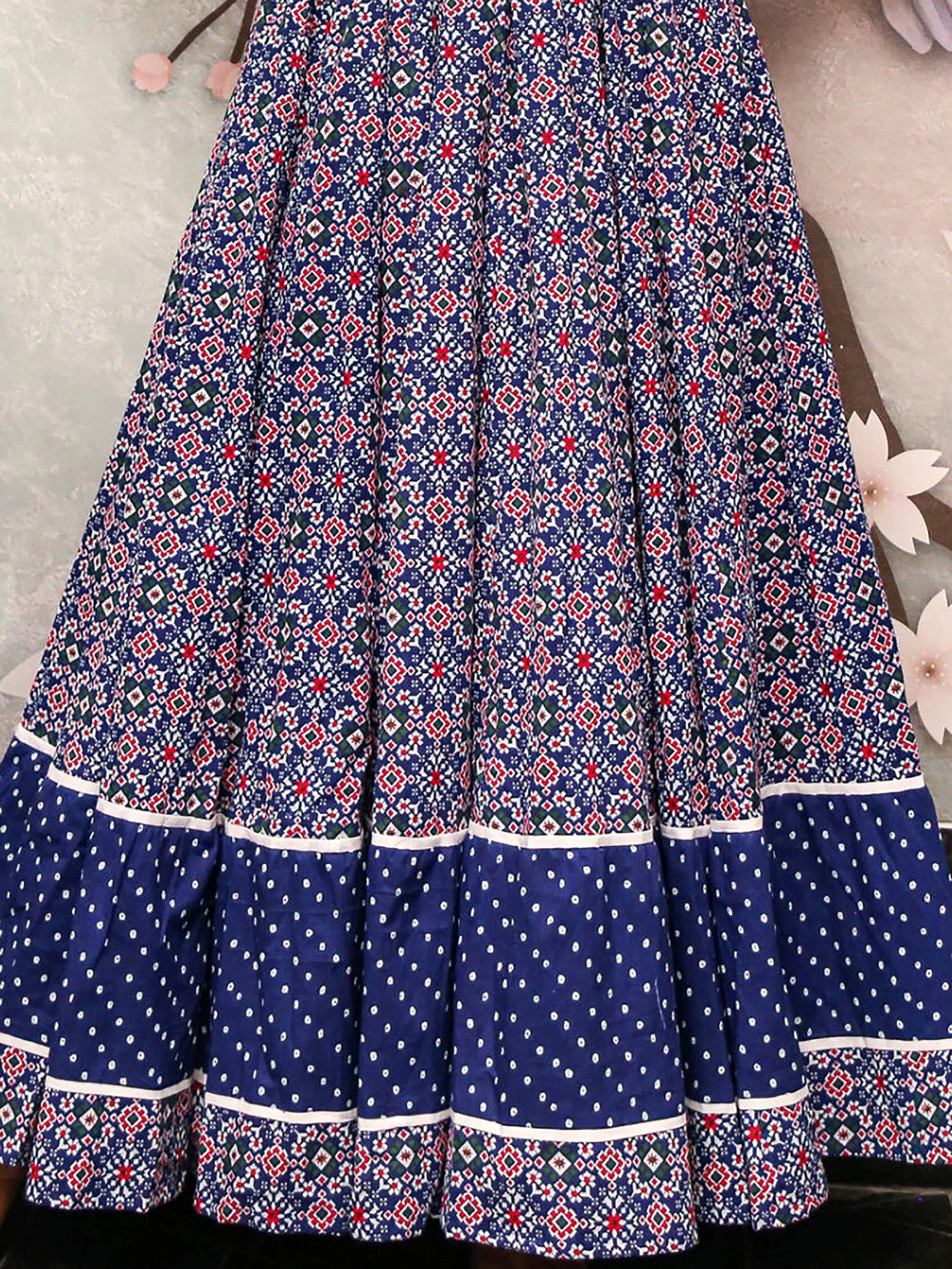 Graceful Blue Crepe Digital Printed Casual Wear Anarkali Gown